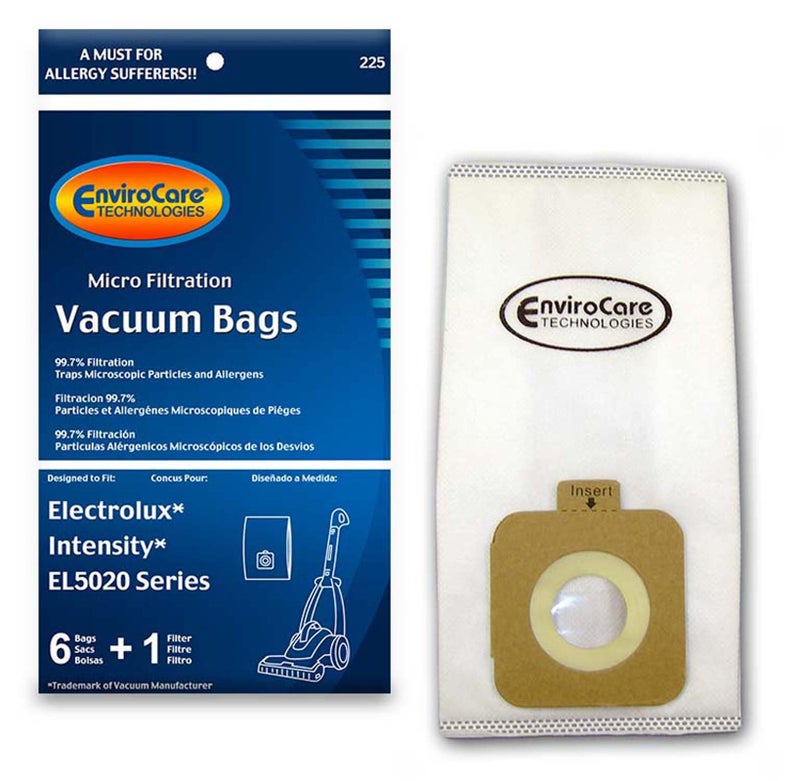 EnviroCare Replacement Allergen Filtration Vacuum Cleaner Dust Bags made to fit Electrolux Intenisty EL5020 Series Canisters 6 Bags and 1 Filter - Image 1